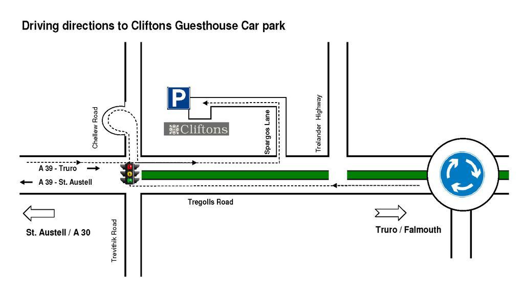 Cliftons Guest House Truro Exteriör bild
